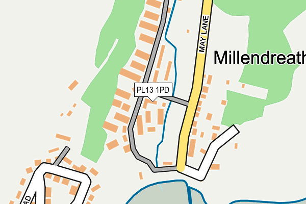 PL13 1PD map - OS OpenMap – Local (Ordnance Survey)