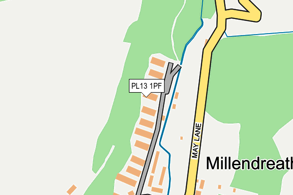 PL13 1PF map - OS OpenMap – Local (Ordnance Survey)