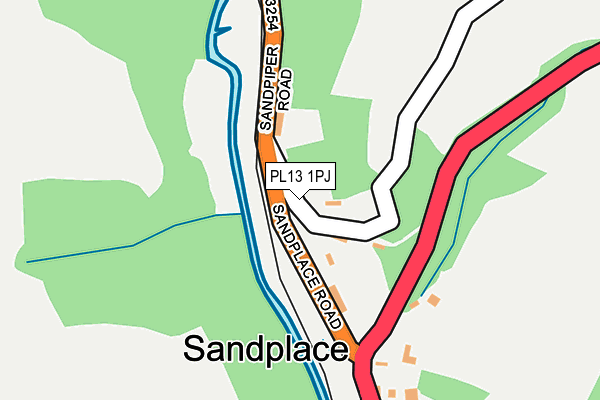 PL13 1PJ map - OS OpenMap – Local (Ordnance Survey)