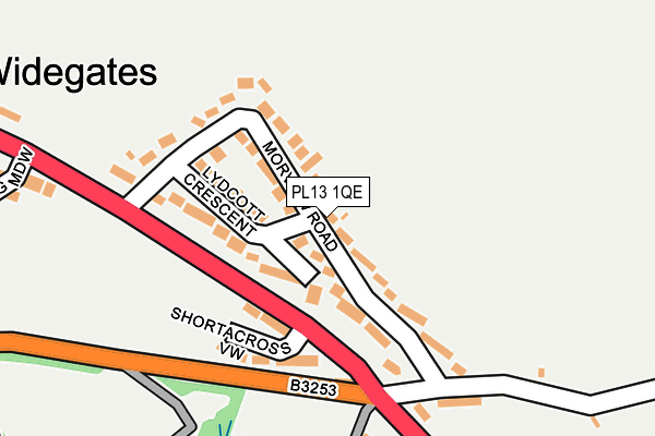 PL13 1QE map - OS OpenMap – Local (Ordnance Survey)