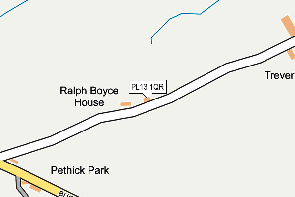 PL13 1QR map - OS OpenMap – Local (Ordnance Survey)