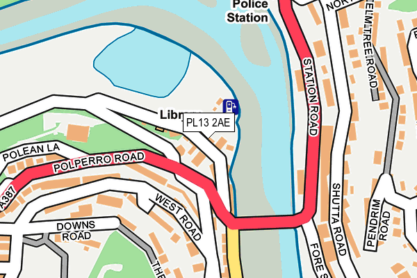 PL13 2AE map - OS OpenMap – Local (Ordnance Survey)