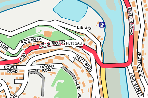 PL13 2AG map - OS OpenMap – Local (Ordnance Survey)