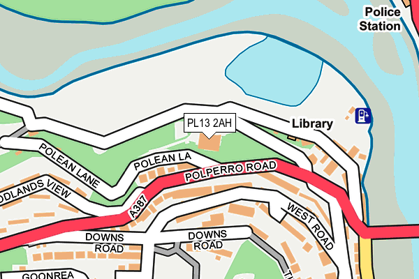 PL13 2AH map - OS OpenMap – Local (Ordnance Survey)