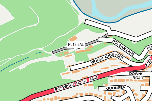 PL13 2AL map - OS OpenMap – Local (Ordnance Survey)