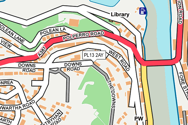 PL13 2AY map - OS OpenMap – Local (Ordnance Survey)