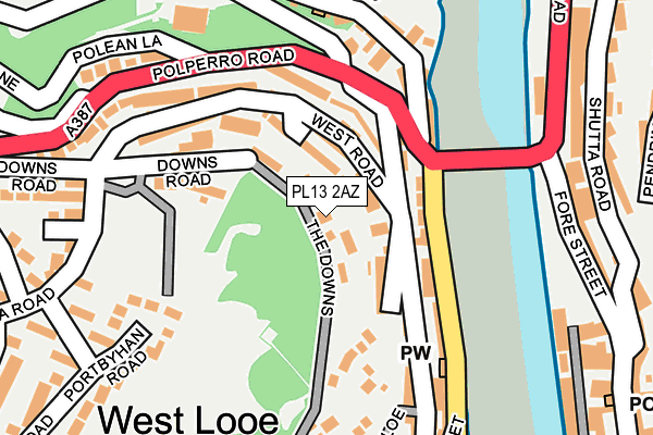 PL13 2AZ map - OS OpenMap – Local (Ordnance Survey)