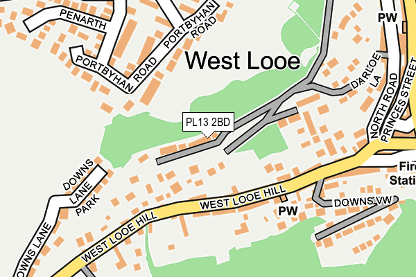 PL13 2BD map - OS OpenMap – Local (Ordnance Survey)