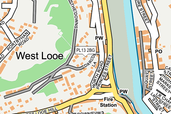 PL13 2BG map - OS OpenMap – Local (Ordnance Survey)