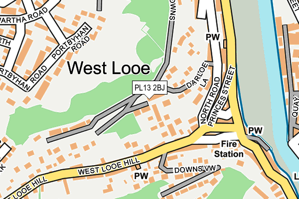 PL13 2BJ map - OS OpenMap – Local (Ordnance Survey)