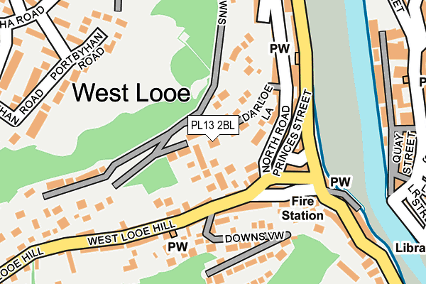 PL13 2BL map - OS OpenMap – Local (Ordnance Survey)