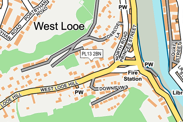 PL13 2BN map - OS OpenMap – Local (Ordnance Survey)