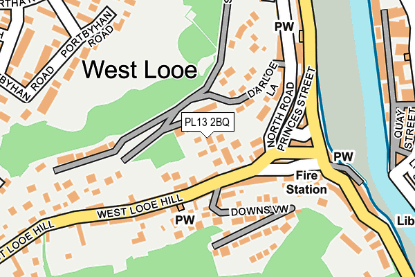 PL13 2BQ map - OS OpenMap – Local (Ordnance Survey)