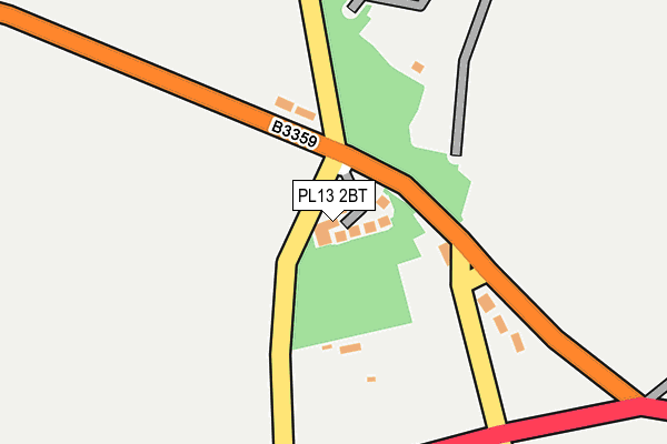 PL13 2BT map - OS OpenMap – Local (Ordnance Survey)