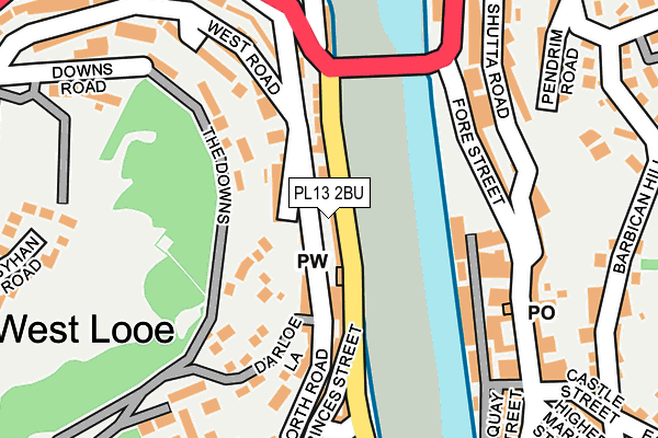 PL13 2BU map - OS OpenMap – Local (Ordnance Survey)