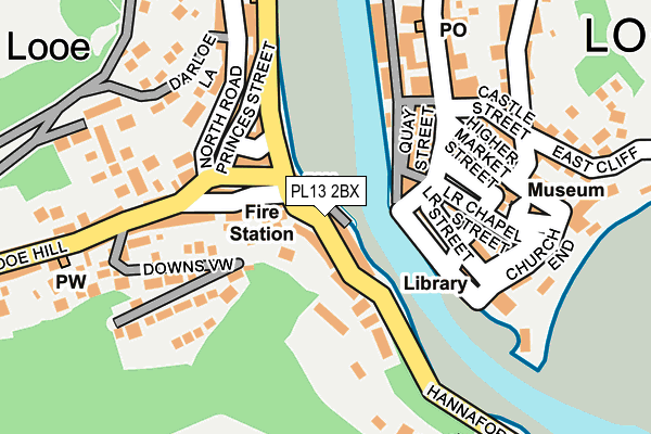 PL13 2BX map - OS OpenMap – Local (Ordnance Survey)