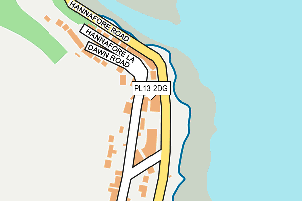 PL13 2DG map - OS OpenMap – Local (Ordnance Survey)