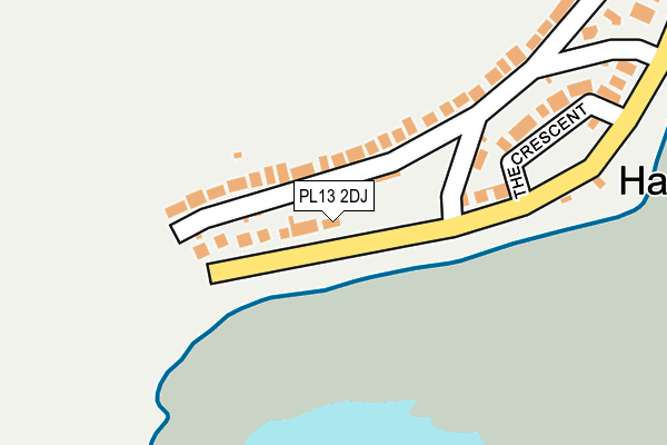 PL13 2DJ map - OS OpenMap – Local (Ordnance Survey)