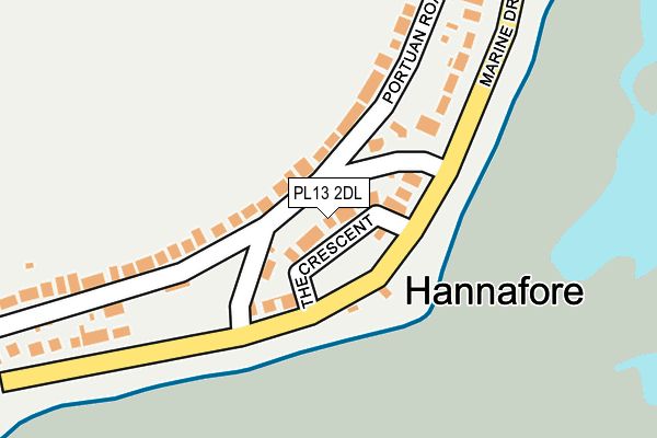 PL13 2DL map - OS OpenMap – Local (Ordnance Survey)