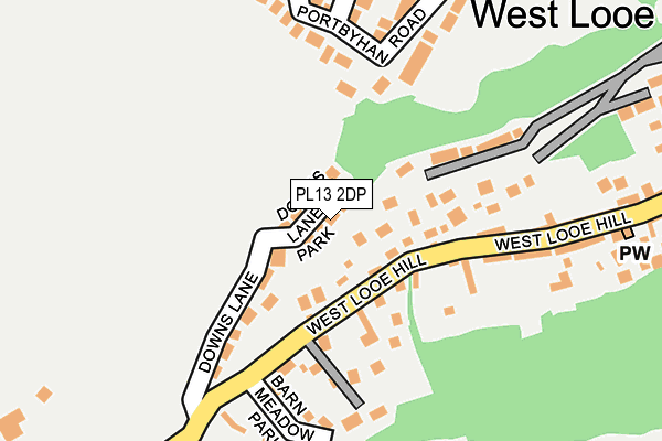 PL13 2DP map - OS OpenMap – Local (Ordnance Survey)