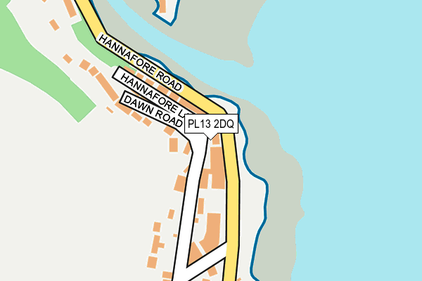 PL13 2DQ map - OS OpenMap – Local (Ordnance Survey)