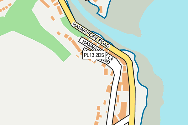 PL13 2DS map - OS OpenMap – Local (Ordnance Survey)