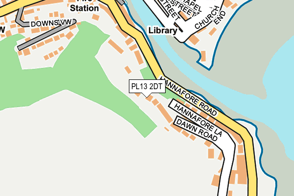 PL13 2DT map - OS OpenMap – Local (Ordnance Survey)