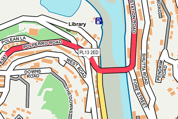 PL13 2ED map - OS OpenMap – Local (Ordnance Survey)