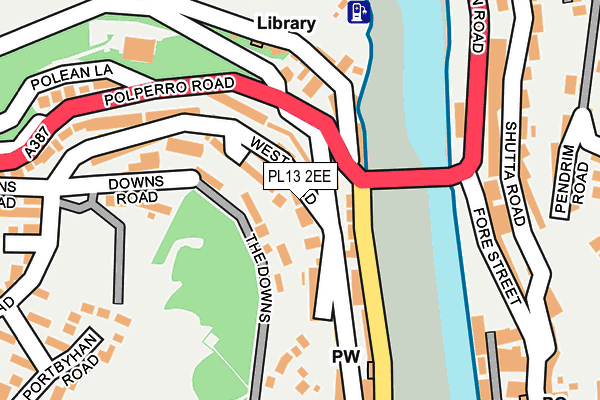 PL13 2EE map - OS OpenMap – Local (Ordnance Survey)