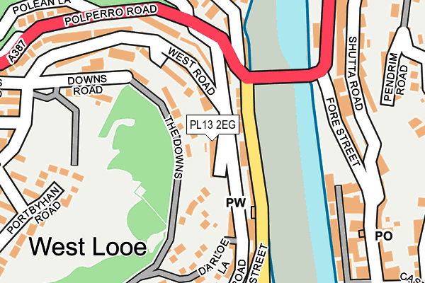 PL13 2EG map - OS OpenMap – Local (Ordnance Survey)