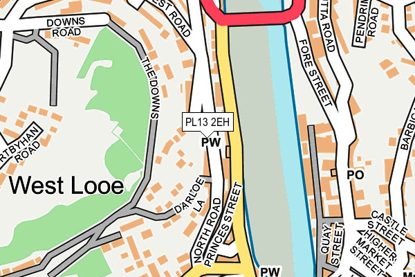 PL13 2EH map - OS OpenMap – Local (Ordnance Survey)