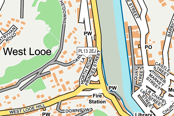 PL13 2EJ map - OS OpenMap – Local (Ordnance Survey)