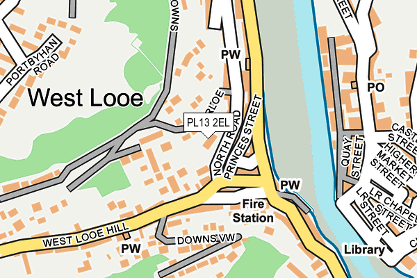 PL13 2EL map - OS OpenMap – Local (Ordnance Survey)