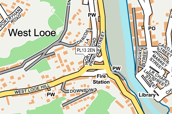 PL13 2EN map - OS OpenMap – Local (Ordnance Survey)