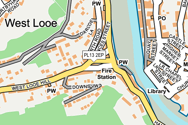 PL13 2EP map - OS OpenMap – Local (Ordnance Survey)