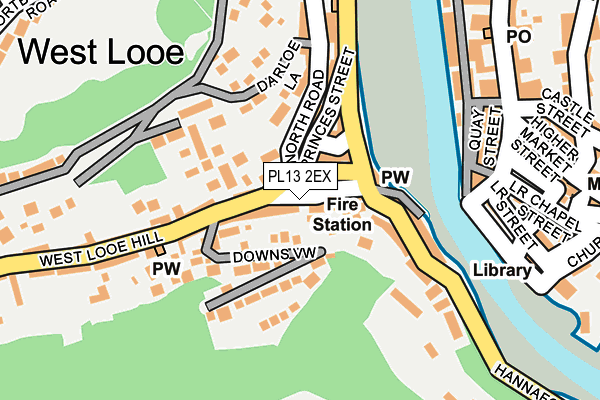 PL13 2EX map - OS OpenMap – Local (Ordnance Survey)