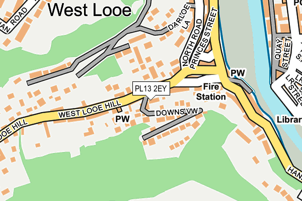 PL13 2EY map - OS OpenMap – Local (Ordnance Survey)