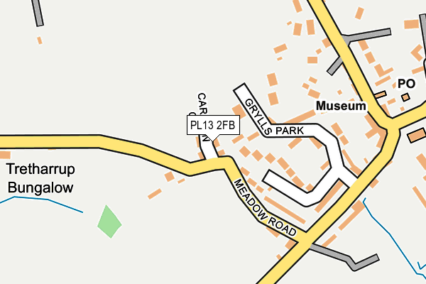 PL13 2FB map - OS OpenMap – Local (Ordnance Survey)