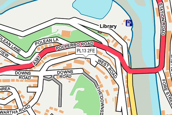 PL13 2FE map - OS OpenMap – Local (Ordnance Survey)