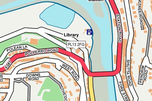 PL13 2FG map - OS OpenMap – Local (Ordnance Survey)