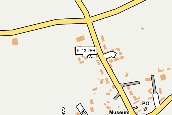 PL13 2FH map - OS OpenMap – Local (Ordnance Survey)