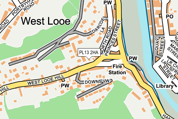 PL13 2HA map - OS OpenMap – Local (Ordnance Survey)