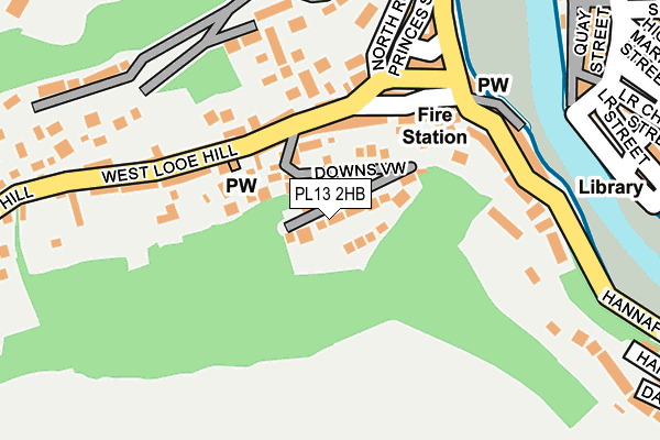 PL13 2HB map - OS OpenMap – Local (Ordnance Survey)