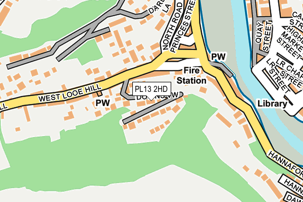 PL13 2HD map - OS OpenMap – Local (Ordnance Survey)