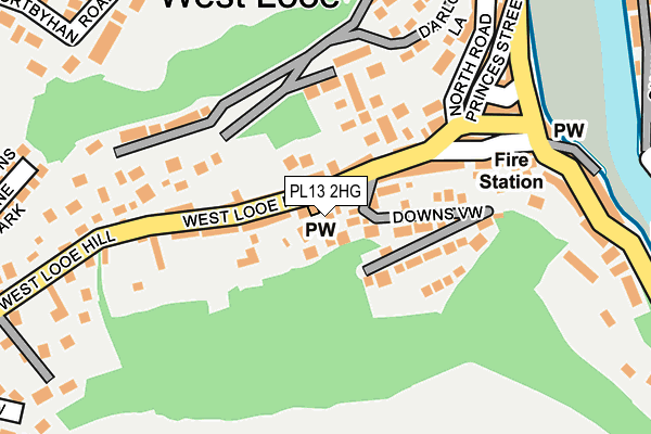 PL13 2HG map - OS OpenMap – Local (Ordnance Survey)