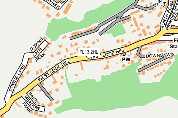 PL13 2HL map - OS OpenMap – Local (Ordnance Survey)