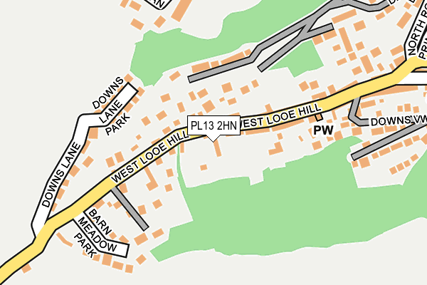 PL13 2HN map - OS OpenMap – Local (Ordnance Survey)