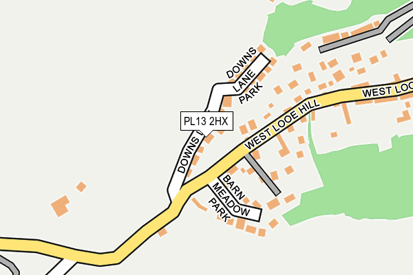 PL13 2HX map - OS OpenMap – Local (Ordnance Survey)