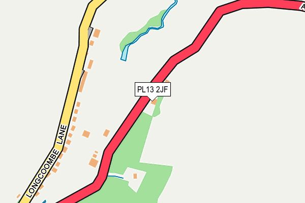 PL13 2JF map - OS OpenMap – Local (Ordnance Survey)