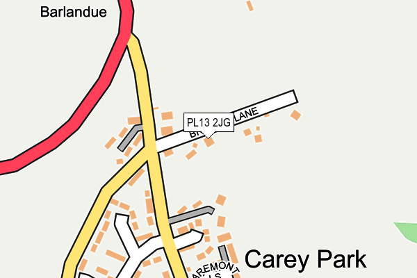 PL13 2JG map - OS OpenMap – Local (Ordnance Survey)